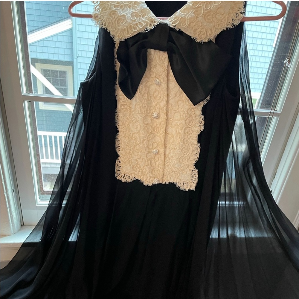 Vintage tuxedo swing dress